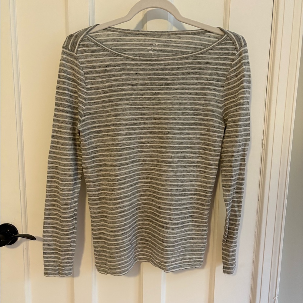 J Crew striped linen tee